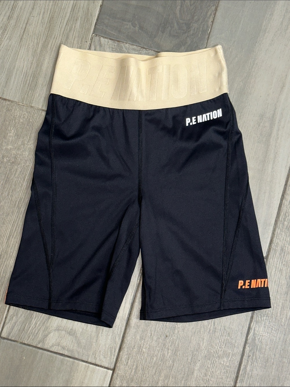 PE Nation Backswing Biker Shorts‎ Black Pull On Athletic Womens Size Small